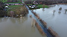 Überflutung der Borker Straße (L809) - 25.12.2023
